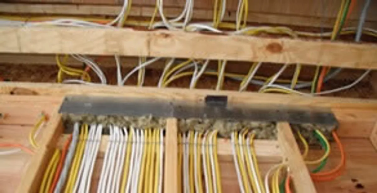 new construction wiring services with organized electrical rough-in performed by licensed electricians in Des Moines, IA