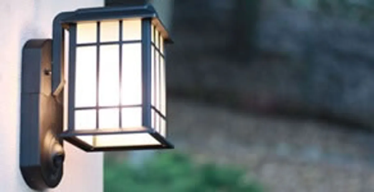 security light installation services with professionally mounted exterior wall light in Des Moines, IA